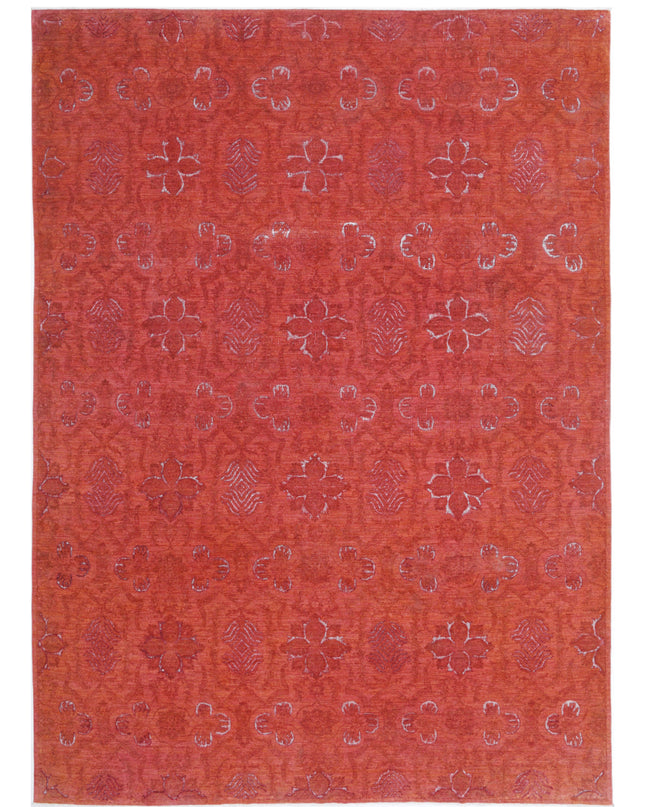 Onyx 9' 8" X 13' 5" Hand Knotted Wool Rug 9' 8" X 13' 5" (295 X 409) / Red / Wool