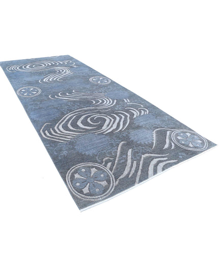 Onyx 6' 2" X 14' 6" Hand Knotted Wool Rug 6' 2" X 14' 6" (188 X 442) / Grey / Wool