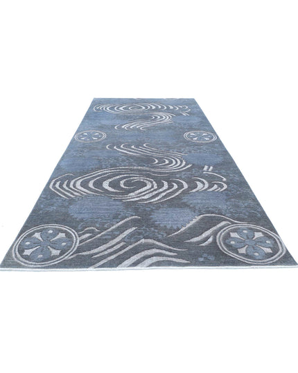 Onyx 6' 2" X 14' 6" Hand Knotted Wool Rug 6' 2" X 14' 6" (188 X 442) / Grey / Wool