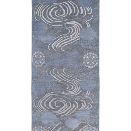 Onyx 6' 2" X 14' 6" Hand Knotted Wool Rug 6' 2" X 14' 6" (188 X 442) / Grey / Wool