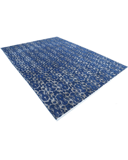 Onyx 8' 7" X 11' 6" Hand Knotted Wool Rug 8' 7" X 11' 6" (262 X 351) / Blue / Wool