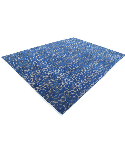 Onyx 8' 7" X 11' 6" Hand Knotted Wool Rug 8' 7" X 11' 6" (262 X 351) / Blue / Wool