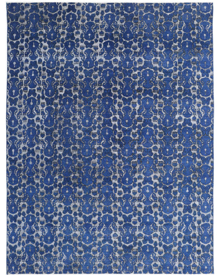 Onyx 8' 7" X 11' 6" Hand Knotted Wool Rug 8' 7" X 11' 6" (262 X 351) / Blue / Wool