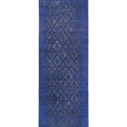 Onyx 3' 10" X 12' 7" Hand Knotted Wool Rug 3' 10" X 12' 7" (117 X 383) / Blue / Wool