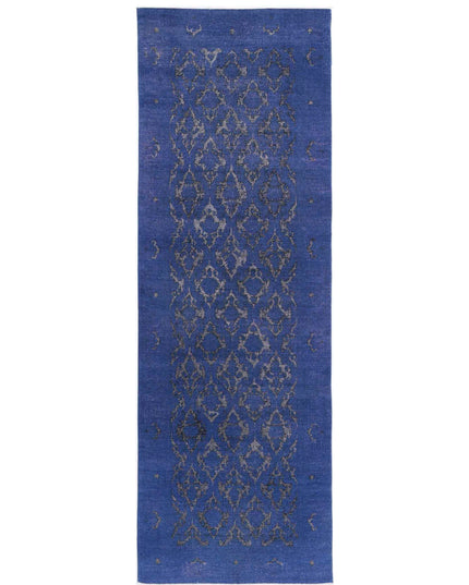 Onyx 3' 10" X 12' 7" Hand Knotted Wool Rug 3' 10" X 12' 7" (117 X 383) / Blue / Wool