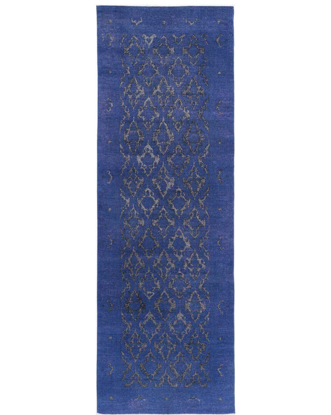 Onyx 3' 10" X 12' 7" Hand Knotted Wool Rug 3' 10" X 12' 7" (117 X 383) / Blue / Wool