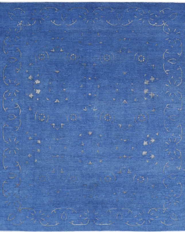 Onyx 8' 0" X 9' 7" Hand Knotted Wool Rug 8' 0" X 9' 7" (244 X 292) / Blue / Wool