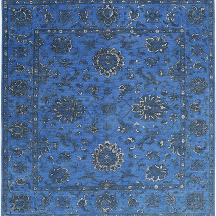 Onyx 11' 4" X 11' 6" Hand Knotted Wool Rug 11' 4" X 11' 6" (345 X 351) / Blue / Wool
