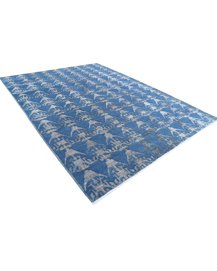 Onyx 8' 10" X 11' 9" Hand Knotted Wool Rug 8' 10" X 11' 9" (269 X 358) / Blue / Wool