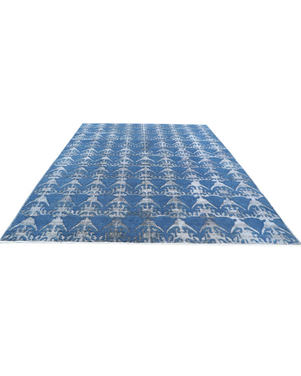 Onyx 8' 10" X 11' 9" Hand Knotted Wool Rug 8' 10" X 11' 9" (269 X 358) / Blue / Wool