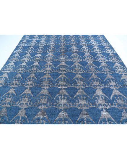 Onyx 8' 10" X 11' 9" Hand Knotted Wool Rug 8' 10" X 11' 9" (269 X 358) / Blue / Wool