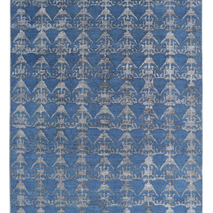 Onyx 8' 10" X 11' 9" Hand Knotted Wool Rug 8' 10" X 11' 9" (269 X 358) / Blue / Wool