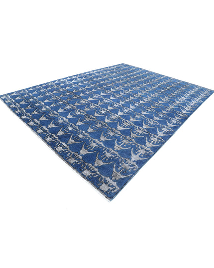 Onyx 9' 7" X 13' 0" Hand Knotted Wool Rug 9' 7" X 13' 0" (292 X 396) / Blue / Wool