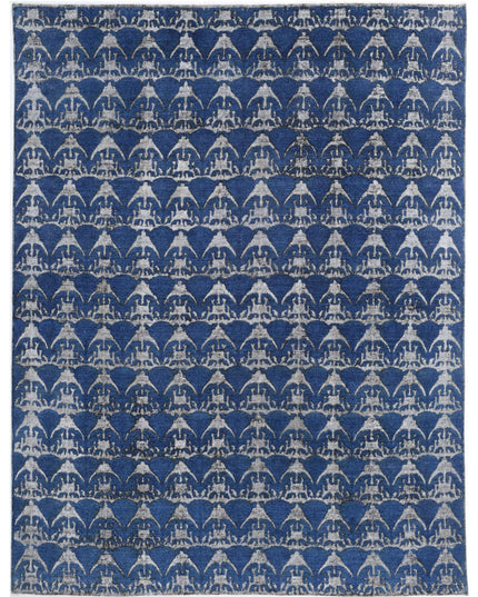 Onyx 9' 7" X 13' 0" Hand Knotted Wool Rug 9' 7" X 13' 0" (292 X 396) / Blue / Wool