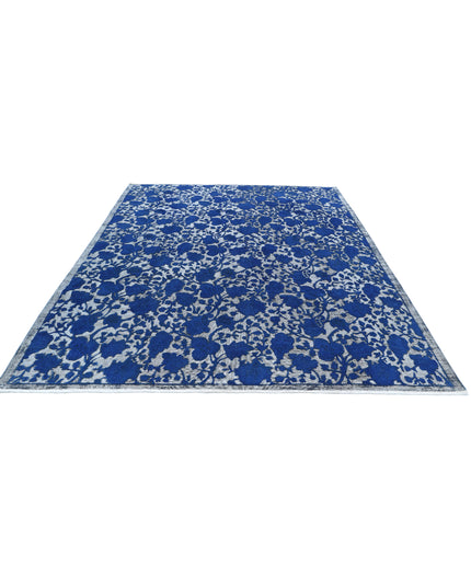 Onyx 7' 11" X 9' 8" Hand Knotted Wool Rug 7' 11" X 9' 8" (241 X 295) / Blue / Wool