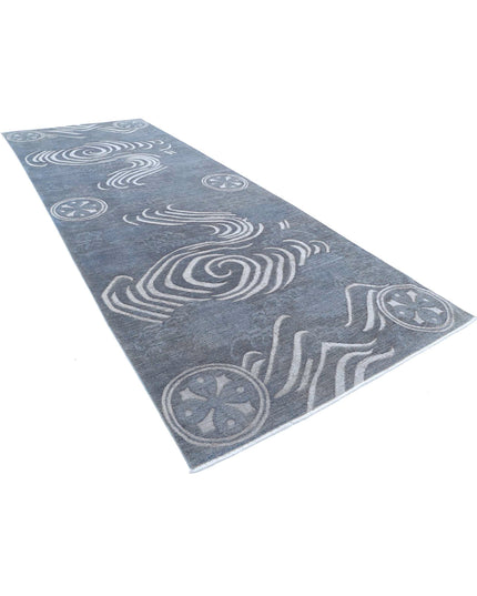 Onyx 6' 1" X 16' 0" Hand Knotted Wool Rug 6' 1" X 16' 0" (185 X 488) / Grey / Wool