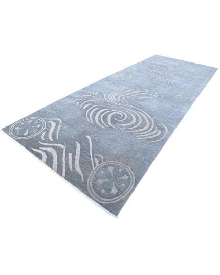 Onyx 6' 1" X 16' 0" Hand Knotted Wool Rug 6' 1" X 16' 0" (185 X 488) / Grey / Wool
