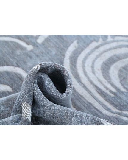 Onyx 6' 1" X 16' 0" Hand Knotted Wool Rug 6' 1" X 16' 0" (185 X 488) / Grey / Wool