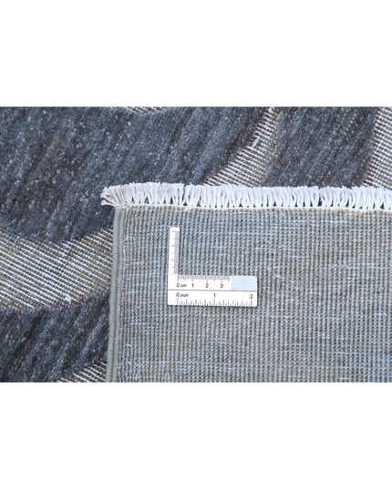 Onyx 6' 1" X 16' 0" Hand Knotted Wool Rug 6' 1" X 16' 0" (185 X 488) / Grey / Wool