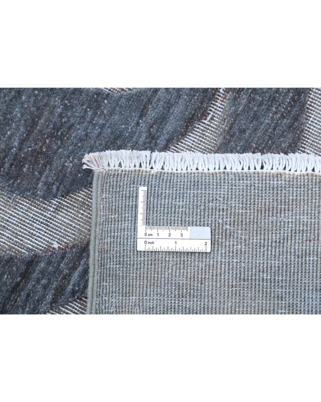 Onyx 6' 1" X 16' 0" Hand Knotted Wool Rug 6' 1" X 16' 0" (185 X 488) / Grey / Wool