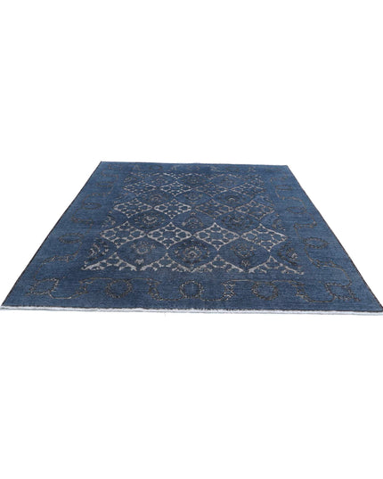 Onyx 7' 10" X 8' 10" Hand Knotted Wool Rug 7' 10" X 8' 10" (239 X 269) / Blue / Wool