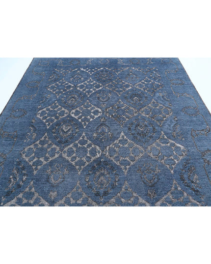 Onyx 7' 10" X 8' 10" Hand Knotted Wool Rug 7' 10" X 8' 10" (239 X 269) / Blue / Wool
