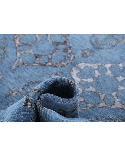 Onyx 7' 10" X 8' 10" Hand Knotted Wool Rug 7' 10" X 8' 10" (239 X 269) / Blue / Wool