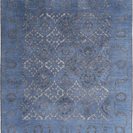 Onyx 7' 10" X 8' 10" Hand Knotted Wool Rug 7' 10" X 8' 10" (239 X 269) / Blue / Wool