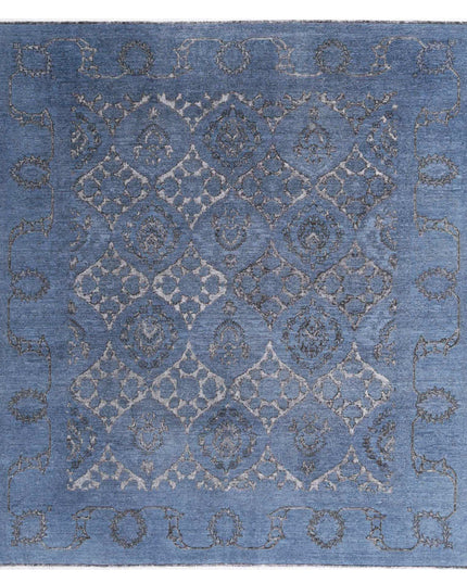 Onyx 7' 10" X 8' 10" Hand Knotted Wool Rug 7' 10" X 8' 10" (239 X 269) / Blue / Wool