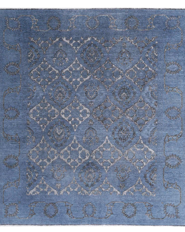 Onyx 7' 10" X 8' 10" Hand Knotted Wool Rug 7' 10" X 8' 10" (239 X 269) / Blue / Wool