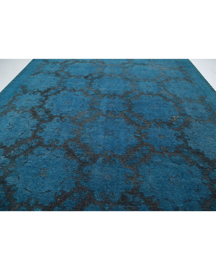 Onyx 11' 10" X 14' 7" Hand Knotted Wool Rug 11' 10" X 14' 7" (361 X 444) / Blue / Wool