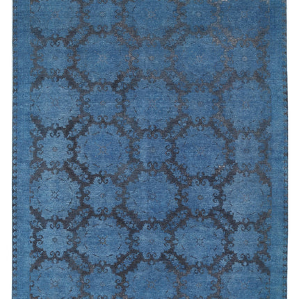 Onyx 11' 10" X 14' 7" Hand Knotted Wool Rug 11' 10" X 14' 7" (361 X 444) / Blue / Wool