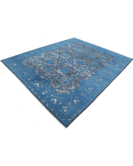 Onyx 7' 10" X 9' 8" Hand Knotted Wool Rug 7' 10" X 9' 8" (239 X 295) / Blue / Wool