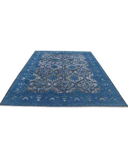 Onyx 7' 10" X 9' 8" Hand Knotted Wool Rug 7' 10" X 9' 8" (239 X 295) / Blue / Wool