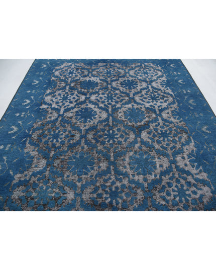 Onyx 7' 10" X 9' 8" Hand Knotted Wool Rug 7' 10" X 9' 8" (239 X 295) / Blue / Wool