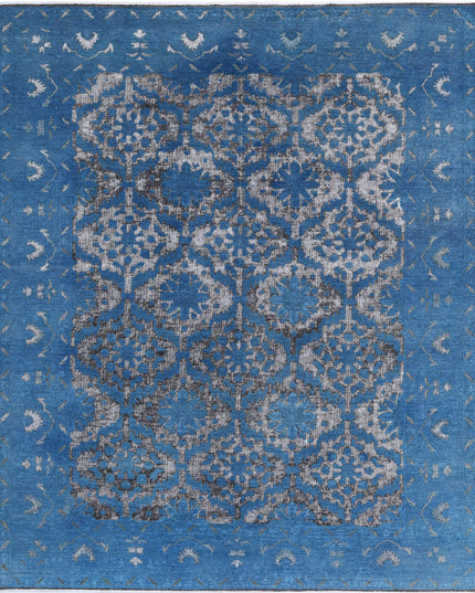 Onyx 7' 10" X 9' 8" Hand Knotted Wool Rug 7' 10" X 9' 8" (239 X 295) / Blue / Wool