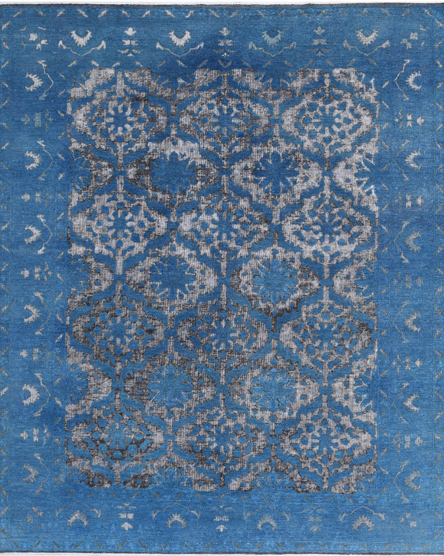 Onyx 7' 10" X 9' 8" Hand Knotted Wool Rug 7' 10" X 9' 8" (239 X 295) / Blue / Wool