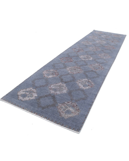 Onyx 4' 0" X 14' 2" Hand Knotted Wool Rug 4' 0" X 14' 2" (122 X 432) / Grey / Wool