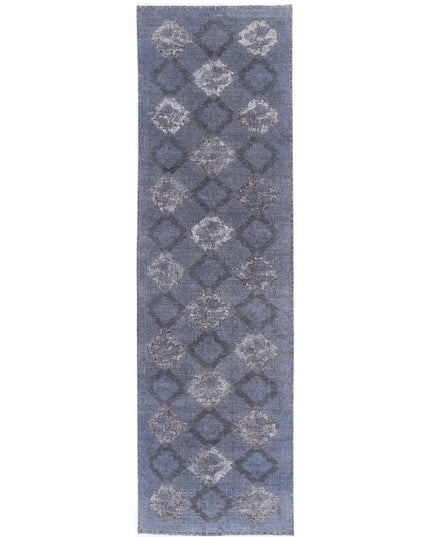 Onyx 4' 0" X 14' 2" Hand Knotted Wool Rug 4' 0" X 14' 2" (122 X 432) / Grey / Wool