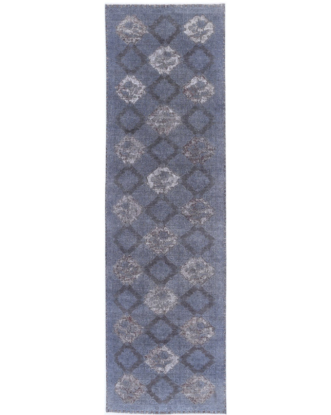 Onyx 4' 0" X 14' 2" Hand Knotted Wool Rug 4' 0" X 14' 2" (122 X 432) / Grey / Wool