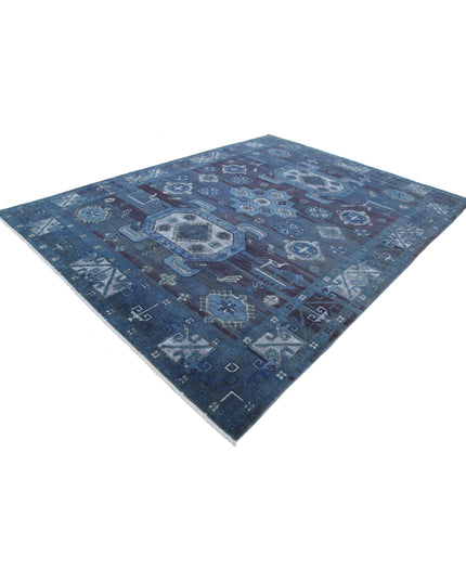 Onyx 8' 7" X 11' 7" Hand Knotted Wool Rug 8' 7" X 11' 7" (262 X 353) / Blue / Wool