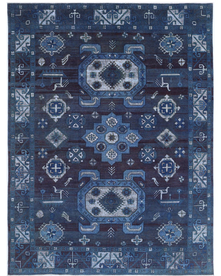 Onyx 8' 7" X 11' 7" Hand Knotted Wool Rug 8' 7" X 11' 7" (262 X 353) / Blue / Wool
