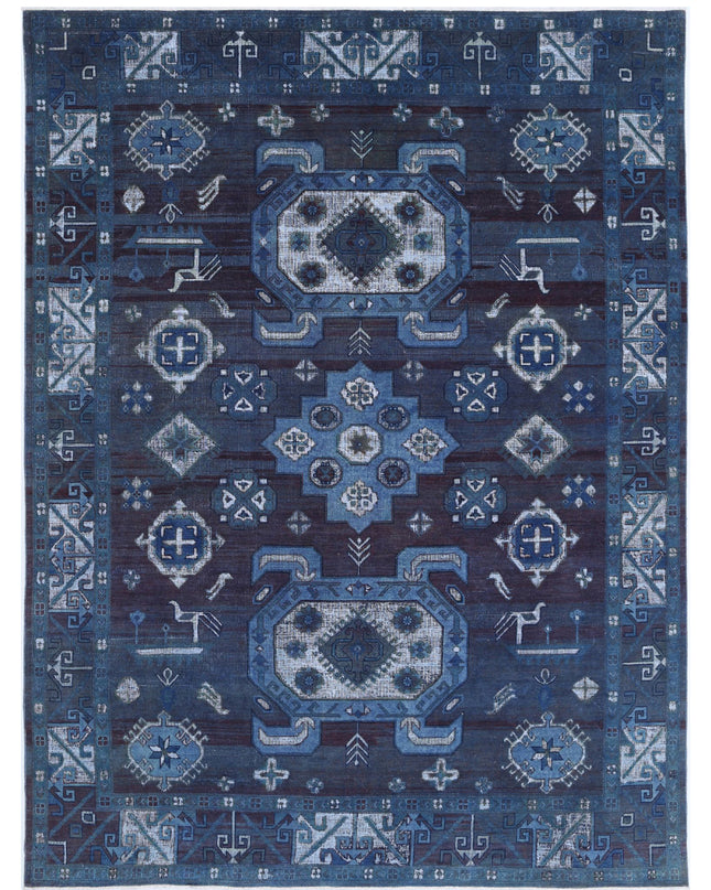 Onyx 8' 7" X 11' 7" Hand Knotted Wool Rug 8' 7" X 11' 7" (262 X 353) / Blue / Wool