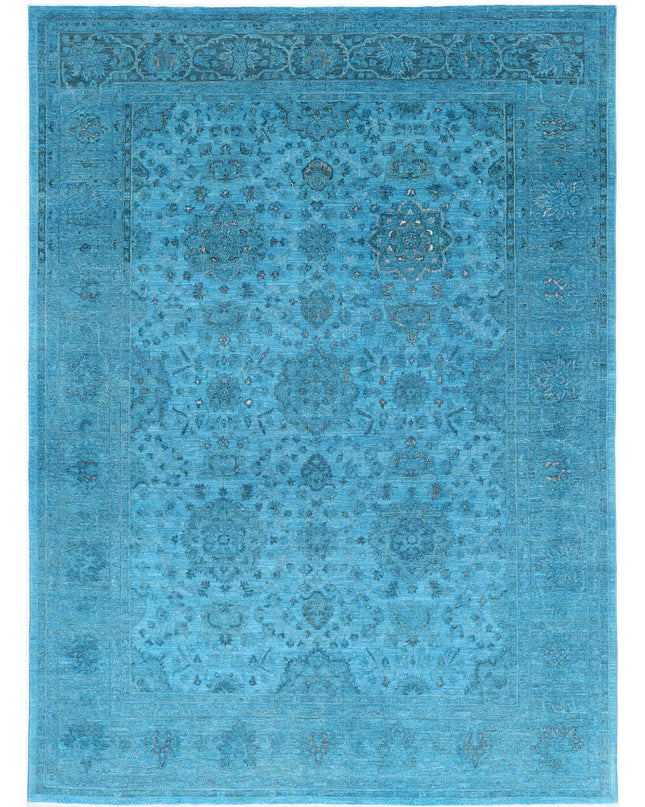 Onyx 8' 9" X 12' 1" Hand Knotted Wool Rug 8' 9" X 12' 1" (267 X 368) / Teal / Wool