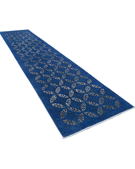 Onyx 3' 9" X 16' 7" Hand Knotted Wool Rug 3' 9" X 16' 7" (114 X 505) / Blue / Wool