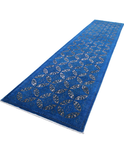 Onyx 3' 9" X 16' 7" Hand Knotted Wool Rug 3' 9" X 16' 7" (114 X 505) / Blue / Wool