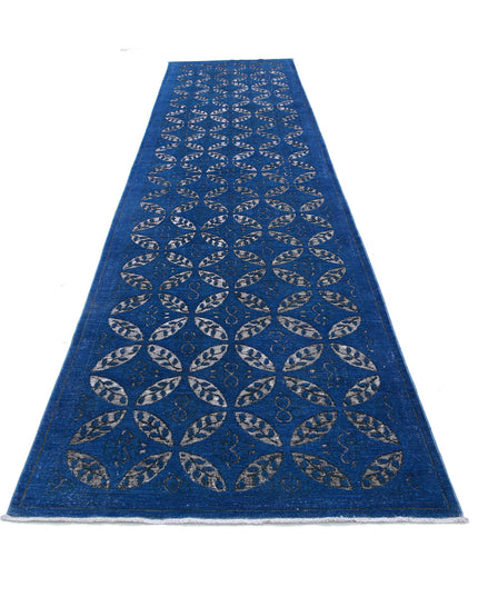 Onyx 3' 9" X 16' 7" Hand Knotted Wool Rug 3' 9" X 16' 7" (114 X 505) / Blue / Wool