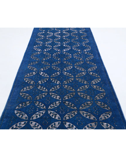 Onyx 3' 9" X 16' 7" Hand Knotted Wool Rug 3' 9" X 16' 7" (114 X 505) / Blue / Wool