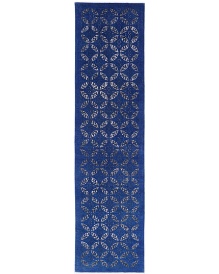 Onyx 3' 9" X 16' 7" Hand Knotted Wool Rug 3' 9" X 16' 7" (114 X 505) / Blue / Wool