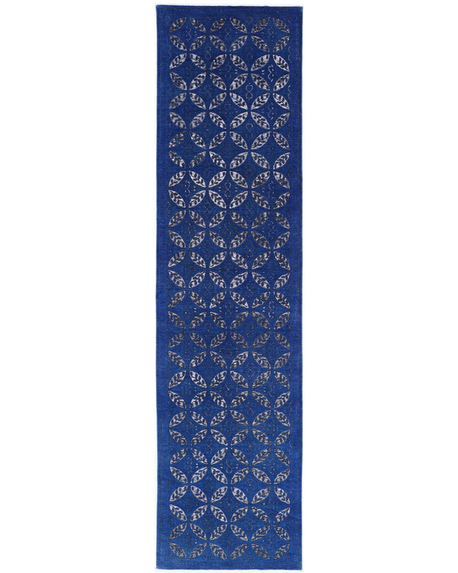 Onyx 3' 9" X 16' 7" Hand Knotted Wool Rug 3' 9" X 16' 7" (114 X 505) / Blue / Wool